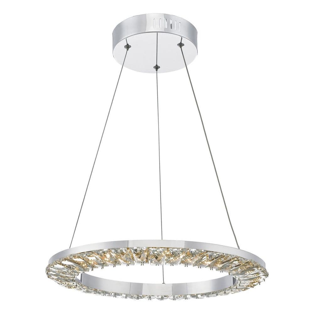Altamura Pendant Polished Chrome & Crystal Led (Double Insulated) ALT0150