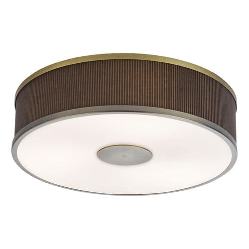 Alvaro 3 Light Flush Antique Bronze and Brown
