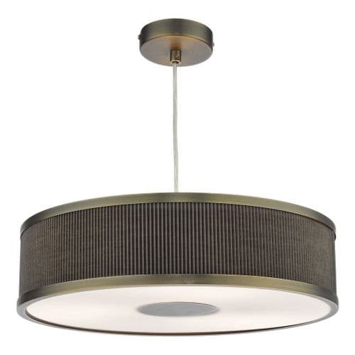 ALVARO 3LT SLIMLINE PENDANT BRONZE MUSHROOM 40CM