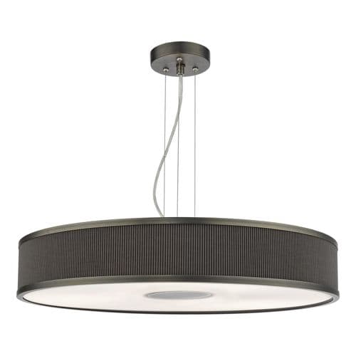 Alvaro 6 Light Pendant Antique Bronze and Brown With Shade