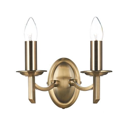 Ambassador 2 Light Wall Light Antique Brass Bracket Only