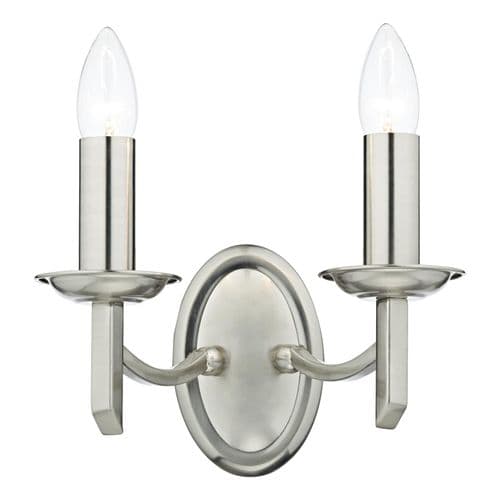 Ambassador 2 Light Wall Light Satin Chrome Bracket Only