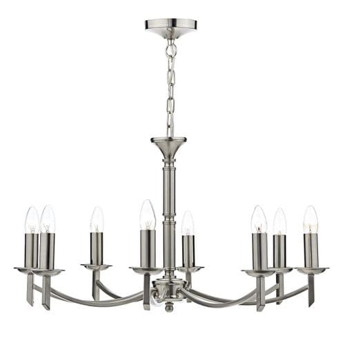 Ambassador 8 Light Dual Mount Pendant Satin Chrome AMB0846