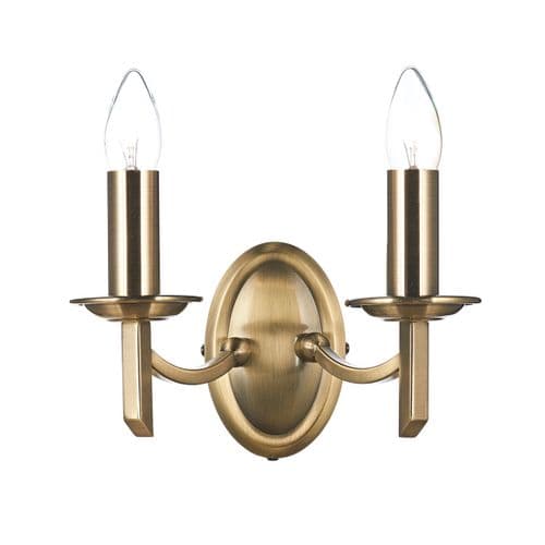 Ambassador Double Wall Bracket Antique Brass (Class 2 Double Insulated) AMB0975