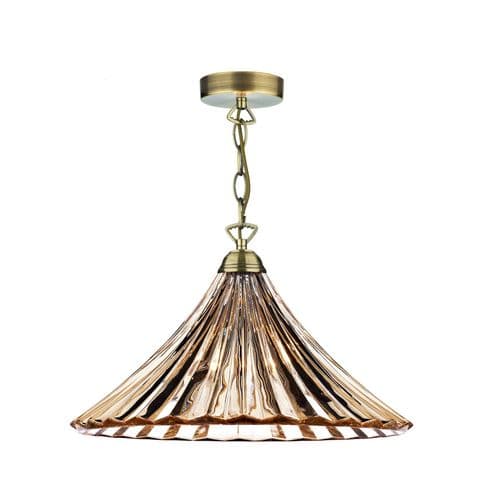 Ardeche 1-light Polished Chrome amber glass Pendant Ceiling Light ARD866 (828777)