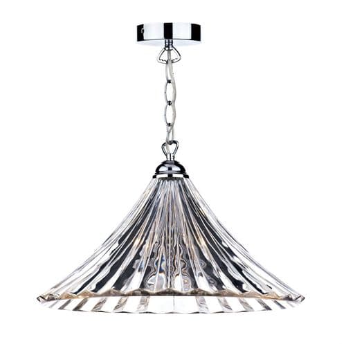 Ardeche 1-light Polished Chrome clear glass Pendant Ceiling Light ARD868