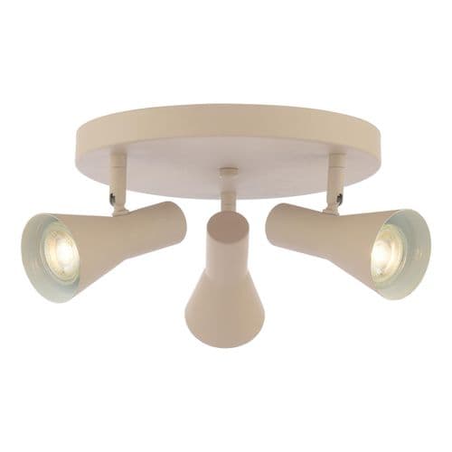 Arnel 3 Light Plate Spotlight Satin Taupe