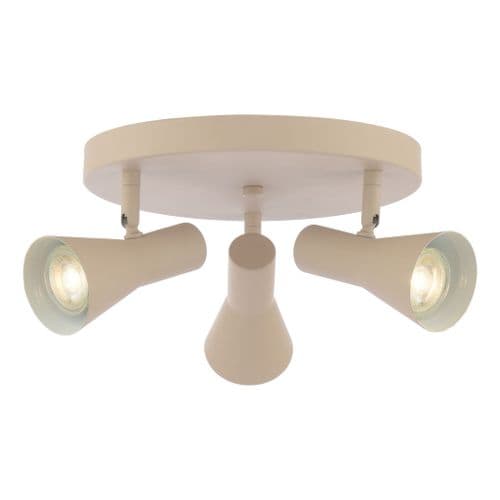 ARNEL 3LT SPOTLIGHT PLATE TAUPE