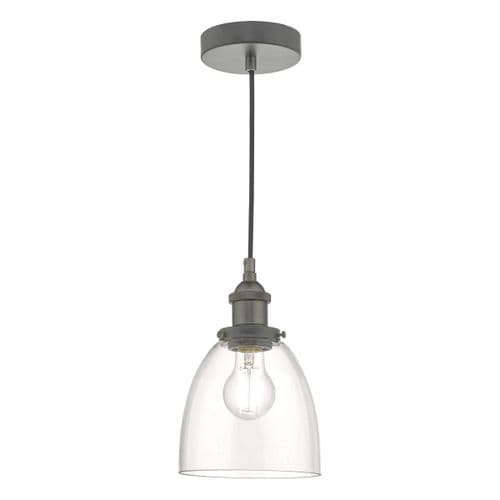Arvin Pendant Antique Chrome & Glass (double insulated) ARV0161