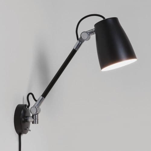 Atelier Grande 7505 Matt Black Wall Light (Double Insulated)