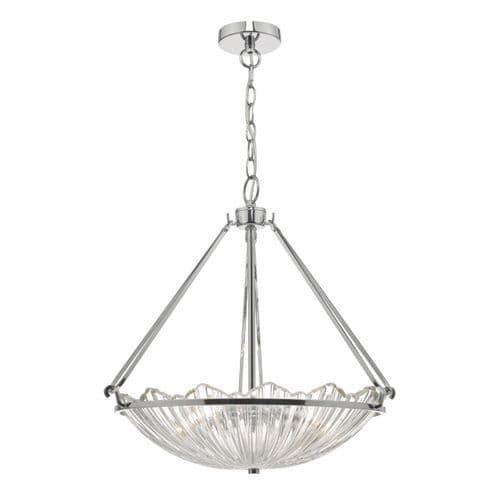 Avril 3lt Pendant Polished Nickel & Glass (double insulated) AVR0350