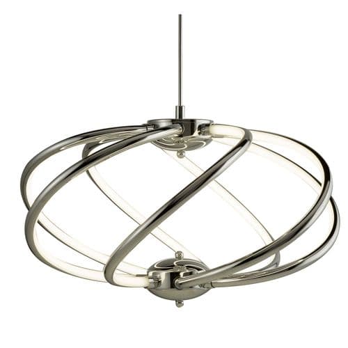 Bardot 7 Curved Arm Led Pendant, Chrome (Double Insulated) Bx6500-7Cc-17