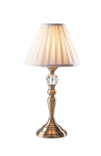 Beau Antique Brass / White Touch Table Lamp TXBEA4075