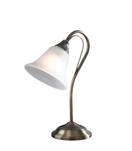 Boston 1-light Antique Brass Table Lamp (105538) BOS40 (Class 2 Double Insulated)