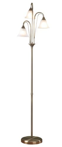 Boston 3-light Antique Brass Floor Lamp (132098) BOS49