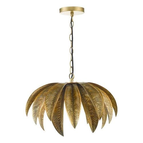 Cara 1 Light Pendant Antique Gold CAR0135