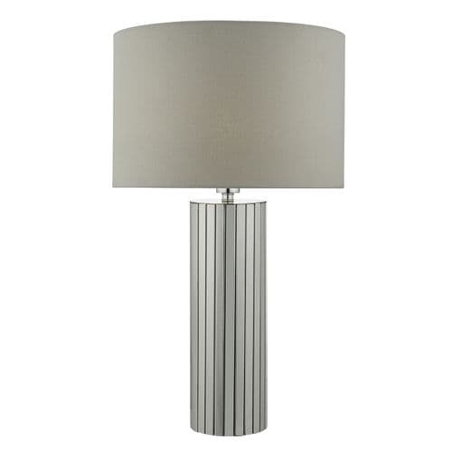 CASSANDRA Table Lamp Polished Chrome Complete With Shade CAS4250 (Class 2 Double Insulated)