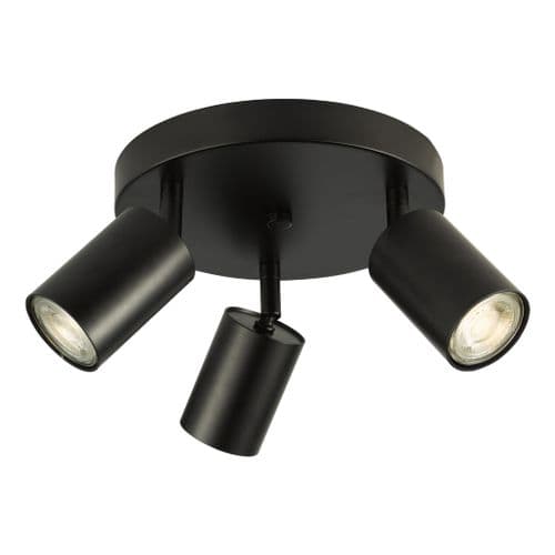 CAWLEY 3LT SPOTLIGHT PLATE BLACK