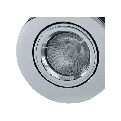 Chrome tilt fire rated downlight