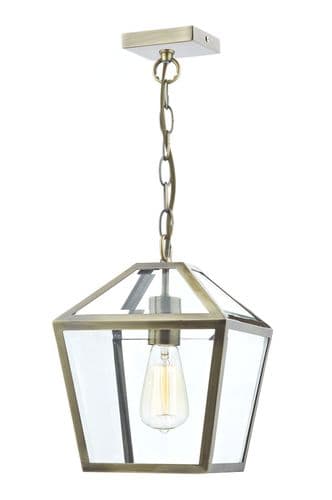 Churchill 1 Light Pendant Antique Brass (Class 2 Double Insulated) CHU0175