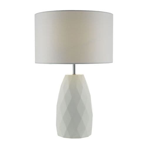 Ciara Table Lamp White complete with Shade (Class 2 Double Insulated)