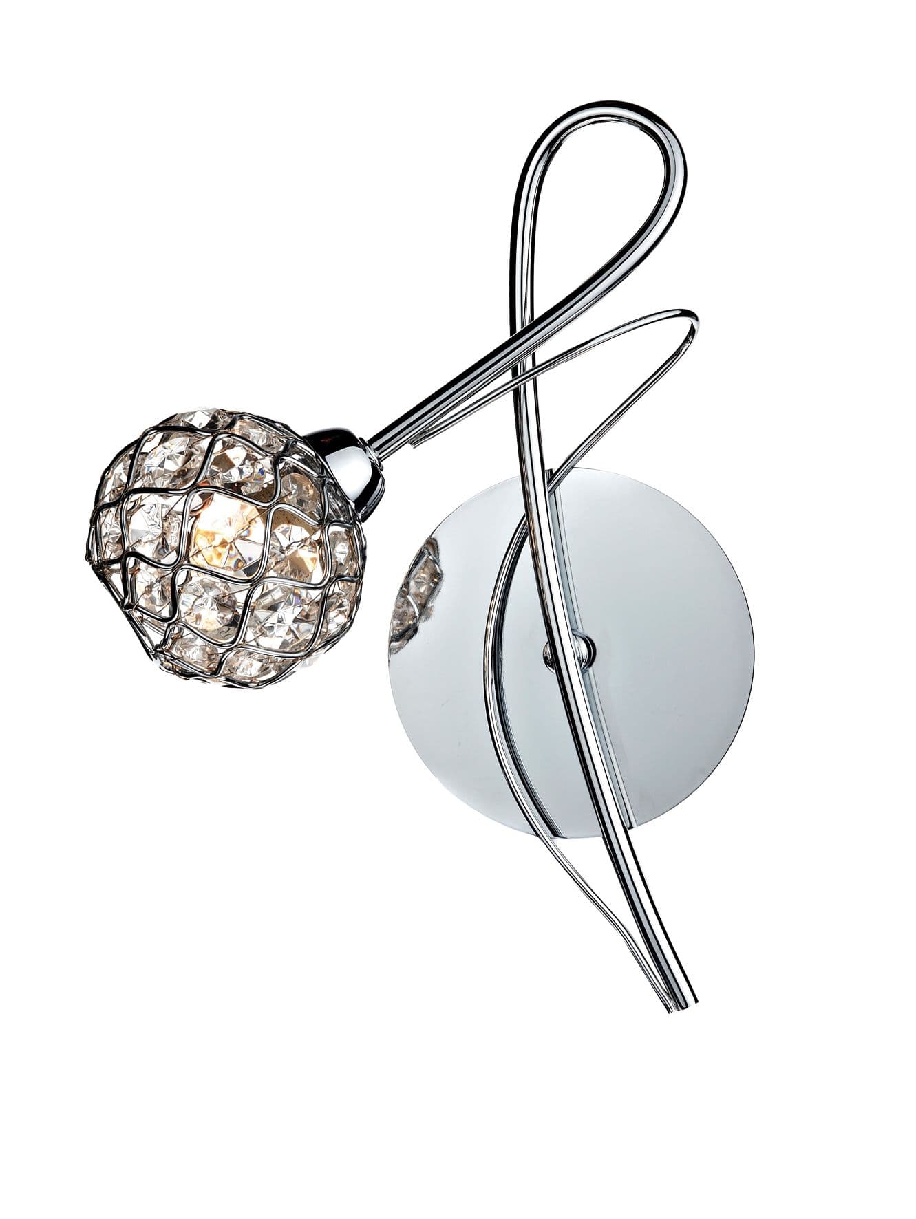 Circa 1light Polished Chrome Wall Light Class 2 Double Insulated BXCIR075017