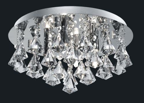 Crystal, Glass & Acrylic Flush Ceiling Lights