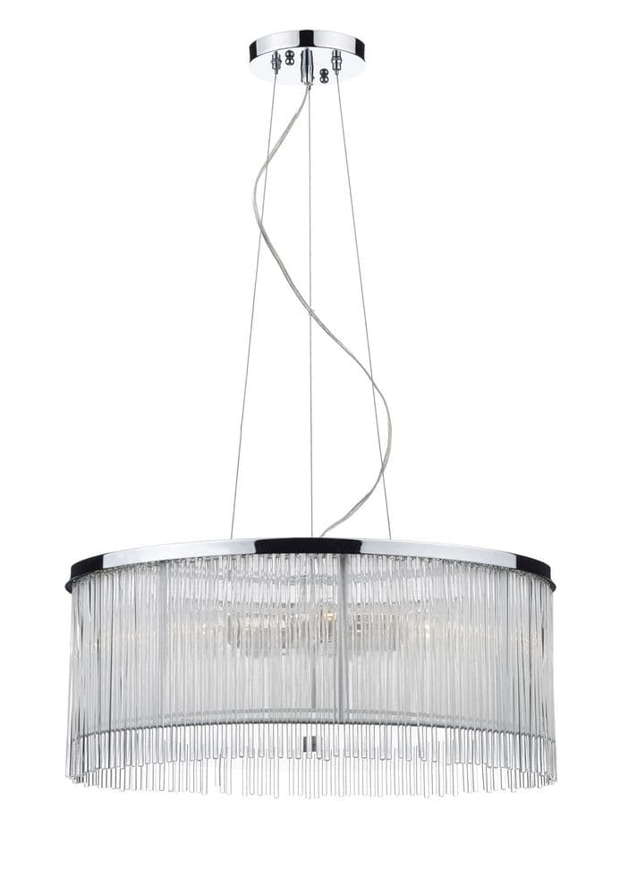 Dar Japan 50CM 3 Light Pendant White JAP032