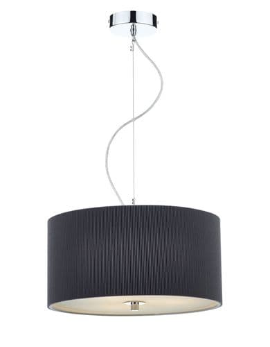 Dar Zaragoza 3 Light Pendant 40CM Grey ZAR1039