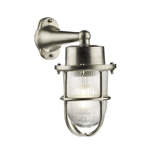 David Hunt Lighting, Harbour 1 Light Down Wall Light Nickel  IP64, HAR1538 (7-10 day Delivery)