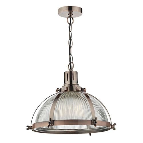 Debut 1 Light Pendant Brushed Antique Copper (Class 2 Double Insulated) DEB0164