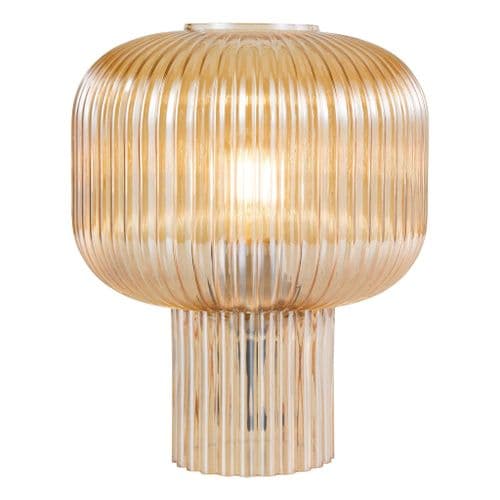 DEMARIUS TABLE LAMP AMBER GLASS