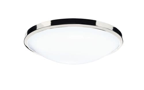 Dover LED Polished Chrome Flush IP44 Ceiling Light Double Insulated BXDOV5250-17