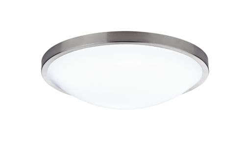 Dover Satin Chrome Flush IP44 Ceiling Light Double Insulated DOV5246