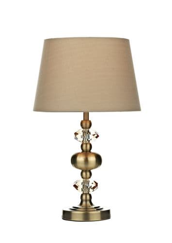 Edith Antique Brass / Silver Touch Table Lamp TXEDI4175
