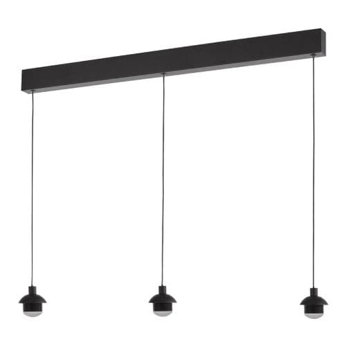 EILEEN 3LT BAR PENDANT BLACK LED FRAME ONLY