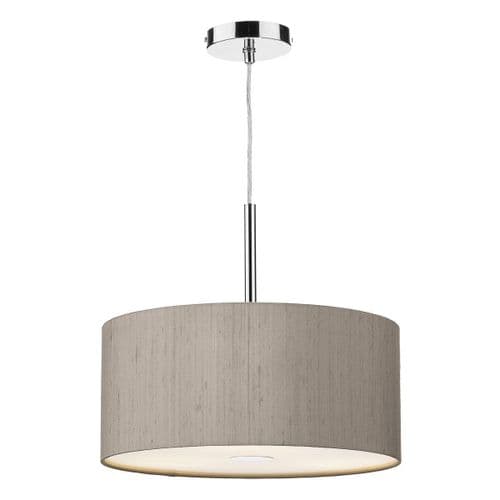 Ellington 40cm Pendant Light Chrome with Shade (choose colour) ELL10 (Hand made, 10-14 day Del)