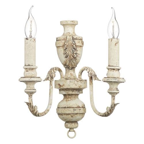 Emile 2 Light Wall Bracket Rustic French EMI0955 (7-10 day Delivery) (Class 2 Double Insulated)