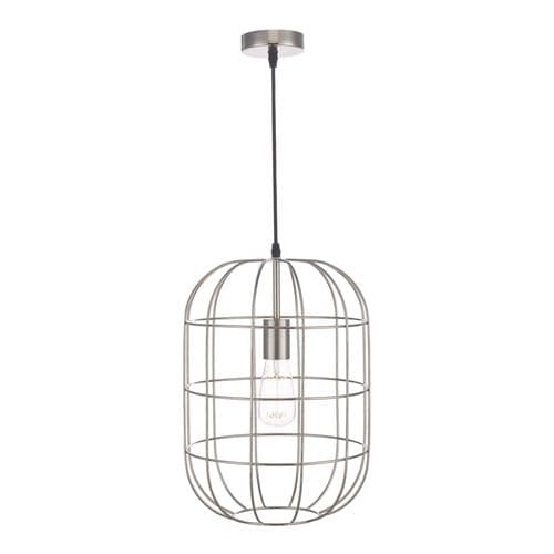 Eudora 1 Light Pendant Satin Nickel, double insulated, EUD0146