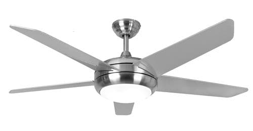 Eurofans Neptune 54" Brushed Nickel Ceiling Fan + Remote Control + LED Light 115854