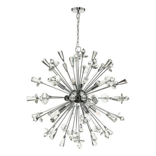 Exodus 8 Light Pendant Polished Chrome Crystal EXO0850