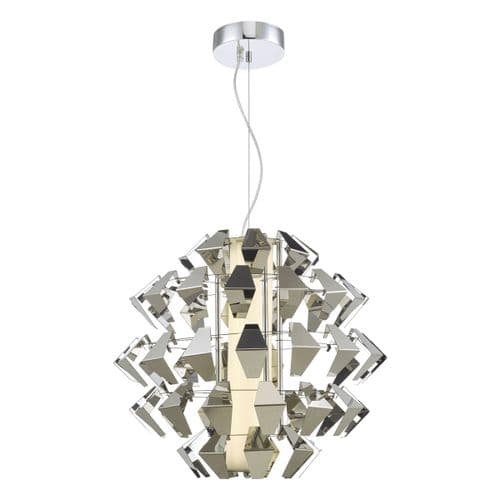 Falcon 1lt Pendant Suspension Chrome 35w LED, Double Insulated FAL8650