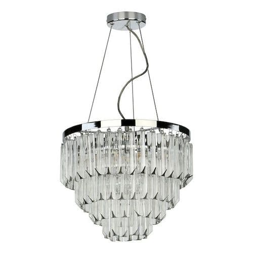 Fame 5 Light Pendant Polished Chrome Glass FAM0538