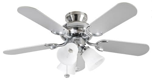 Fantasia Capri Combi 36" Stainless Steel Ceiling Fan + Light 110187