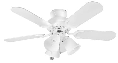 Fantasia Capri Combi 36" White Ceiling Fan + Light 110194