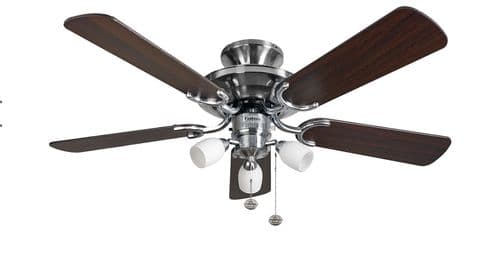Fantasia Mayfair Combi 42" Stainless Steel Ceiling Fan + Light 115496