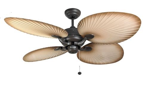 Fantasia Palm 52" Chocolate Brown Natural Acrylic Blade Ceiling Fan 111665
