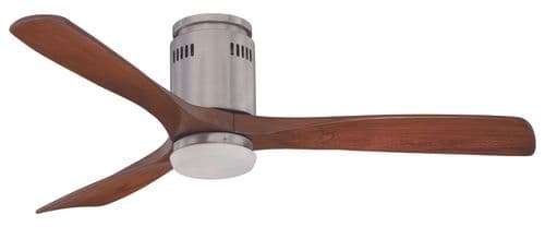 Fantasia Zeta Elite (New LED Version) 52" Brushed Nickel Ceiling Fan + Remote + LED Light 114970
