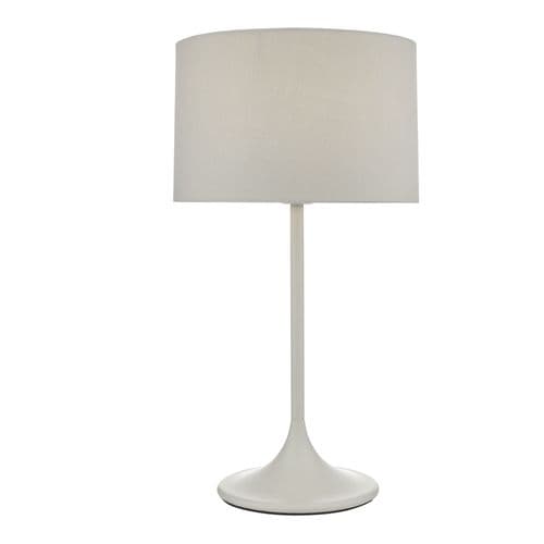Funchal Table Lamp Grey With Shade, double insulated, FUN4239