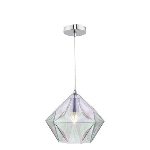 Gaia 1Lt Pendant Polished Chrome & Glass (double insulated) GAI0150